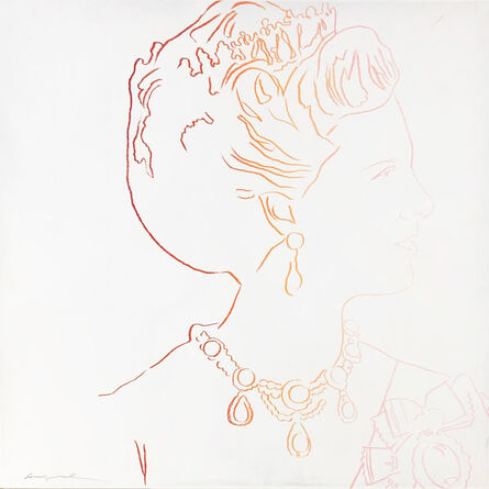 Andy Warhol, ‘Reigning Queens: Queen Margrethe II of Denmark (Unique)’, 1985