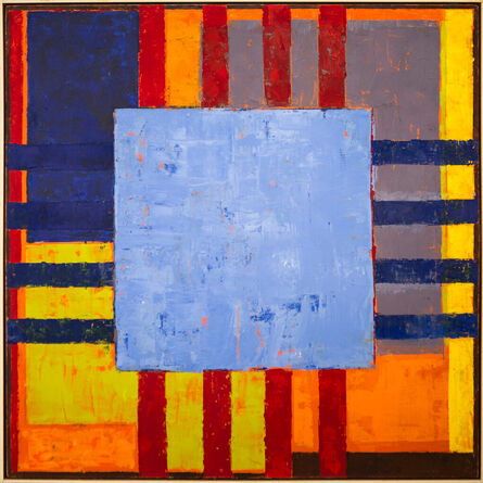 David Sorensen, ‘Havana No 5, Blue - bold, bright, colorful, abstract, modernist, oil on canvas’, 1999
