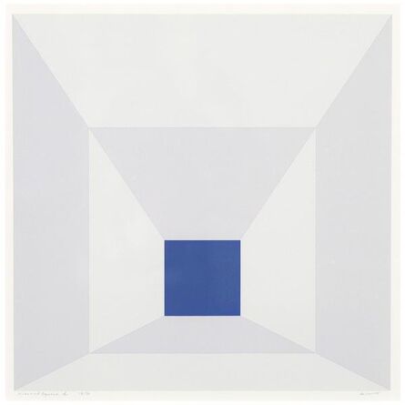 Josef Albers, ‘Mitered Squares – Cobalt’, 1976