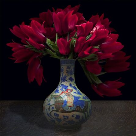 T.M. Glass, ‘Tulips in a Persian Vessel ’, 2017