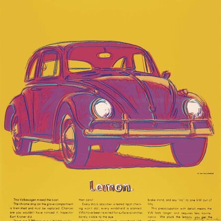 Andy Warhol, ‘Volkswagen, from Ads’, 1985