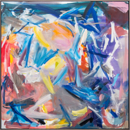 Scott Pattinson, ‘Towards Each - cool, vibrant, colourful, gestural abstraction, oil on canvas’, 2020