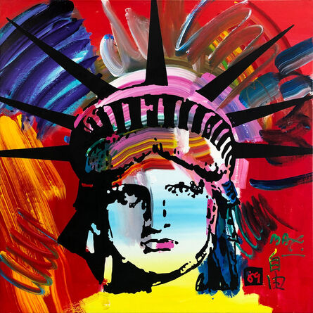 Peter Max, ‘LIBERTY HEAD (LARGE PAINTING)’, 1990