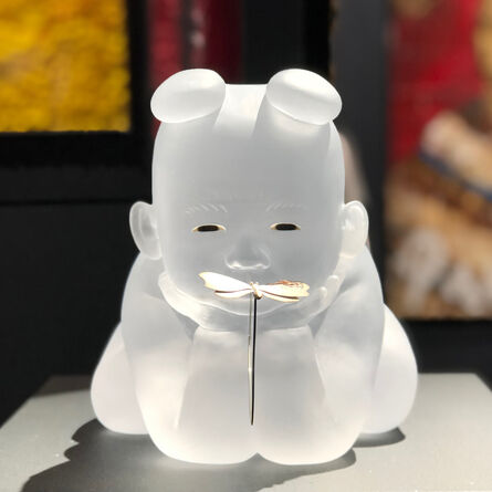 Koichi Matsufuji, ‘Seated Baby, Cast Glass, Inlaid Glass eyes, and a silver Butterfly’, 2019