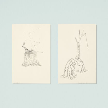 Ernesto Caivano, ‘Creatures of Habit and Origin to Self-Reflective Trees (two works)’, 2003