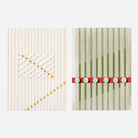 Tomma Abts, ‘Untitled (Red Gap) and Untitled (Floating Rectangle)’, 2012