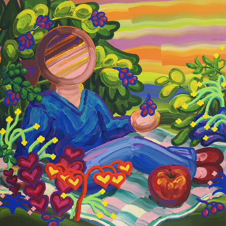 Saerom Jeong, ‘A woman with fruit on the picnic’, 2022