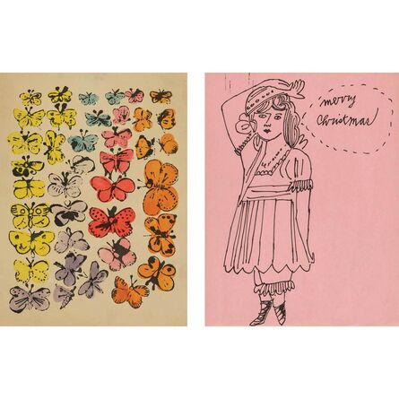 Andy Warhol, ‘Happy Butterfly Day; Merry Christmas’, circa 1955