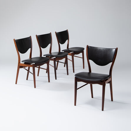 Finn Juhl, ‘Set of four dining chairs, model no. BO63’, 1953