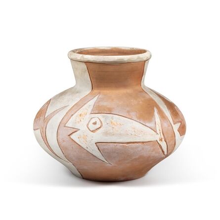 Pablo Picasso, ‘ Pablo Picasso Madoura Ceramic Vase 'Poissons' Ramié 113’, 1950