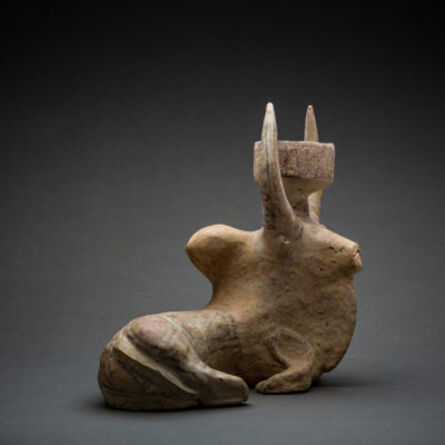 Unknown Asian, ‘Indus Valley Slip-Painted Terracotta Sculpture of a Recumbent Zebu Bull’, 2800 BCE-2600 BCE