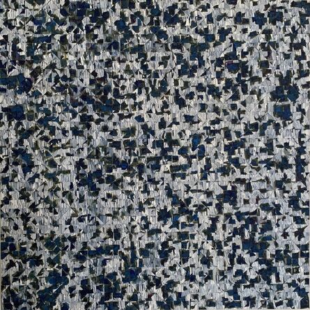 Irene Zweig, ‘Gray with Blue Quadrants’, 2020