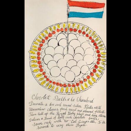 Andy Warhol, ‘Chocolate Balls à la Chambord (from Wild Raspberries) (F. & S. IV.128)  香波巧克力球 野生覆盆子系列 安迪·沃荷’, 1959