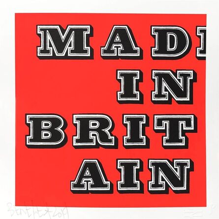 Ben Eine, ‘MAD IN BRITAIN, Fluorescent Red’, 2019