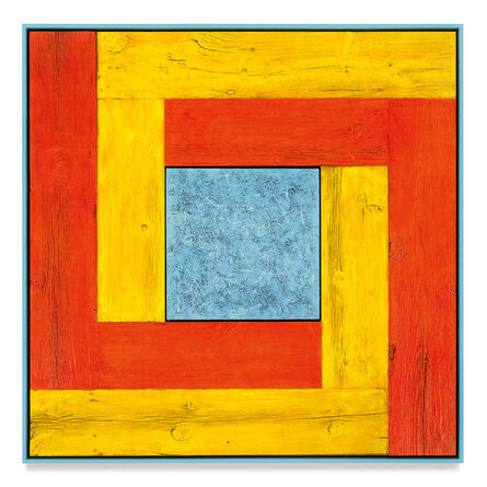 Douglas Melini, ‘Untitled (Tree Painting- Double L, Yellow, Orange, and Light Blue)’, 2021