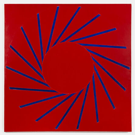 Paul Mogensen, ‘No title (Cadmium Red Medium and Ultramarine Blue)’, 2017