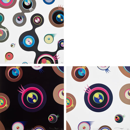 Takashi Murakami, ‘Jellyfish Eyes White 2; Jellyfish Eyes Black 1; and Jellyfish Eyes White 1’