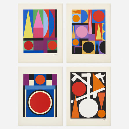 Auguste Herbin, ‘Vitalite, Nue, Clarte and Fin (four works)’, 1959