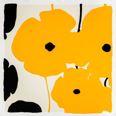 Donald Sultan, ‘Yellow and Black Poppies’, 2020