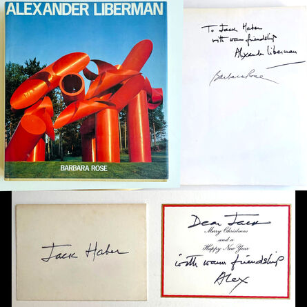 Alexander Liberman, ‘Alexander Liberman, hand signed and inscribed by both Alexander Liberman and author Barbara Rose, and accompanied by a separate hand signed note ’, 1981