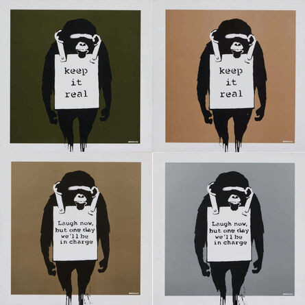 Banksy, ‘Laugh now / Keep it Real Record Set of 4’, 2008