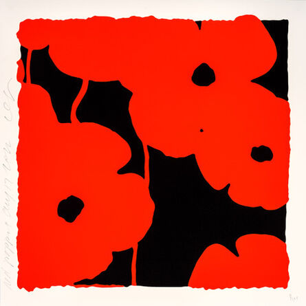 Donald Sultan, ‘Red And Black Poppies (September 7, 2022)’, 2022