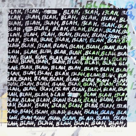 Mel Bochner, ‘Blah, Blah, Blah + Background Noise’, 2012