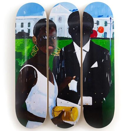 Henry Taylor, ‘Cicely and Miles Visit The Obamas (Skateboard Decks) ( Complete Set of 3)’, 2022