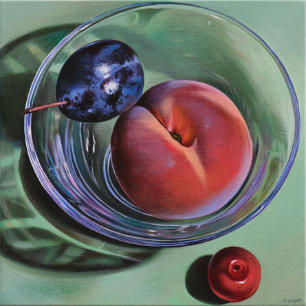Sherrie Wolf, ‘Peach and Plum on Green’, 2022