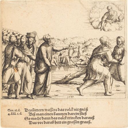 Augustin Hirschvogel, ‘The Lord Sweetens the Waters of Marah’, 1548