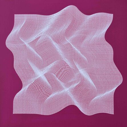 Roberto lucchetta, ‘Purple surface 2023 - geometric abstract painting’, 2023