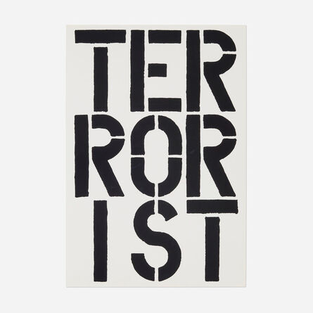 Christopher Wool, ‘Terrorist (page from Black Book)’, 1989