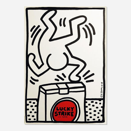 Keith Haring, ‘Lucky Strike, It's Toasted (White)’, 1987