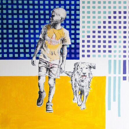 Edward Selematsela, ‘A Boy and a Dog’, 2018