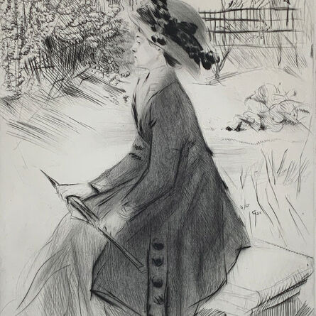 Jacques Villon, ‘"Le Banc de pierre" or "Au Jardin (G&P 236; E. 236)"’, 1908
