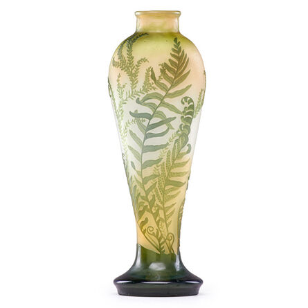 Galle, ‘Tall vase with ferns, France’, early 20th C.