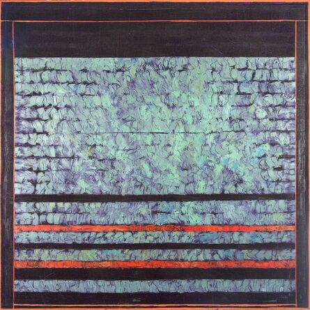 David Sorensen, ‘Entry 1: Green/Violet/Orange - large, bold, colourful, abstract oil on canvas’, 2009