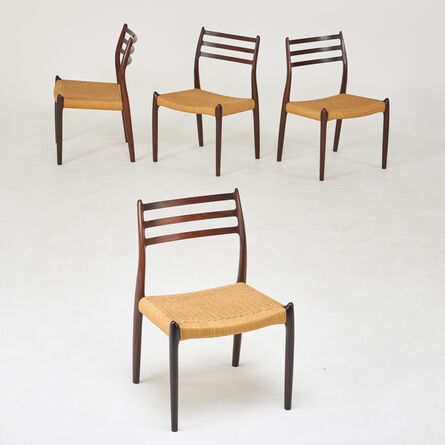 Niels O. Møller, ‘Set of four side chairs’, 1972