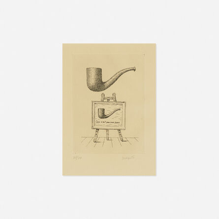 René Magritte, ‘Ceci n'est pas une pipe (Les Deux Mysteres) (from L'Aube a l'Antipode)’, 1966