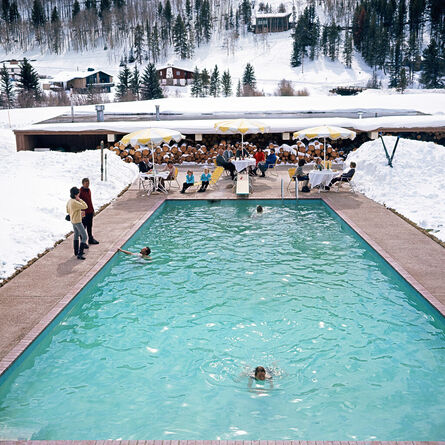 Slim Aarons, ‘Slim Aarons 'Snow Round The Pool in Veil' Mid-Century Modern Photography’, 1964