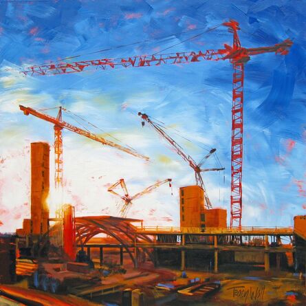 Tracy Wall, ‘Sunrise Cranes Pose’, 2014