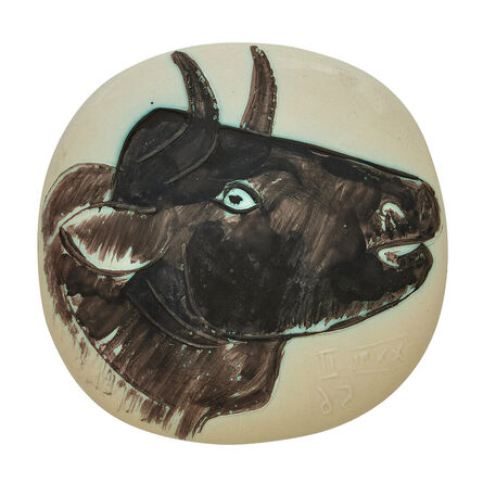 Pablo Picasso, ‘Pablo Picasso 'Profil de taureau' (A. R. 317) Profile of a Bull Madoura Plaque’, 1956