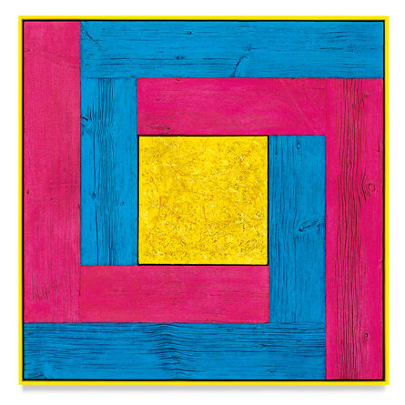 Douglas Melini, ‘Untitled (Tree Painting- Double L, Blue, Pink, and Yellow)’, 2021