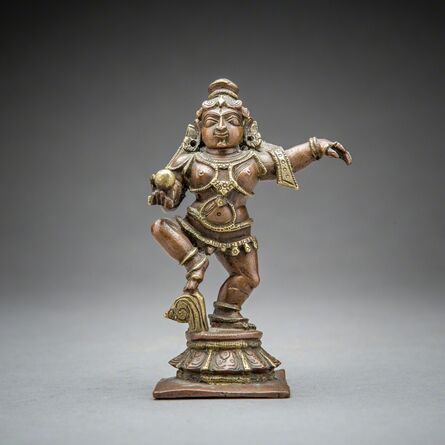 Unknown Asian, ‘Brass Figure of Krishna Dancing with a Butter Ball’, 1850 AD to 1900 AD