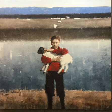 Gary Ruddell, ‘Safe, boy with lamb’, 2020
