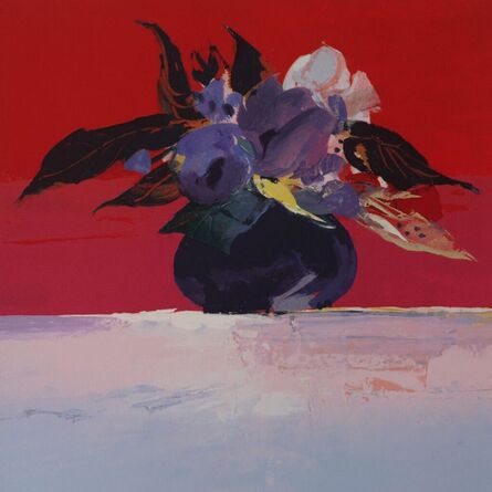 Donald Hamilton Fraser, ‘Flowers with Red Background’, 1996