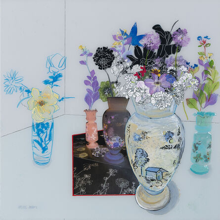 Gail Norfleet, ‘Interior with Flower Vases’, 2019