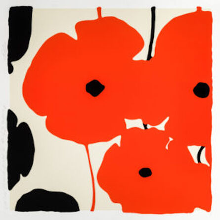 Donald Sultan, ‘Red and Black Poppies’, 2019