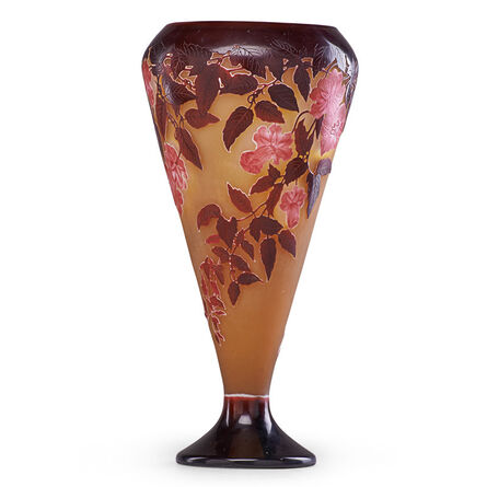 Galle, ‘Fine and large vase with cup and saucer vine, France’, early 20th C.