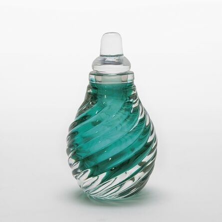 Carlo Scarpa, ‘A twisted ribbed green glass perfume bottle’, circa 1935